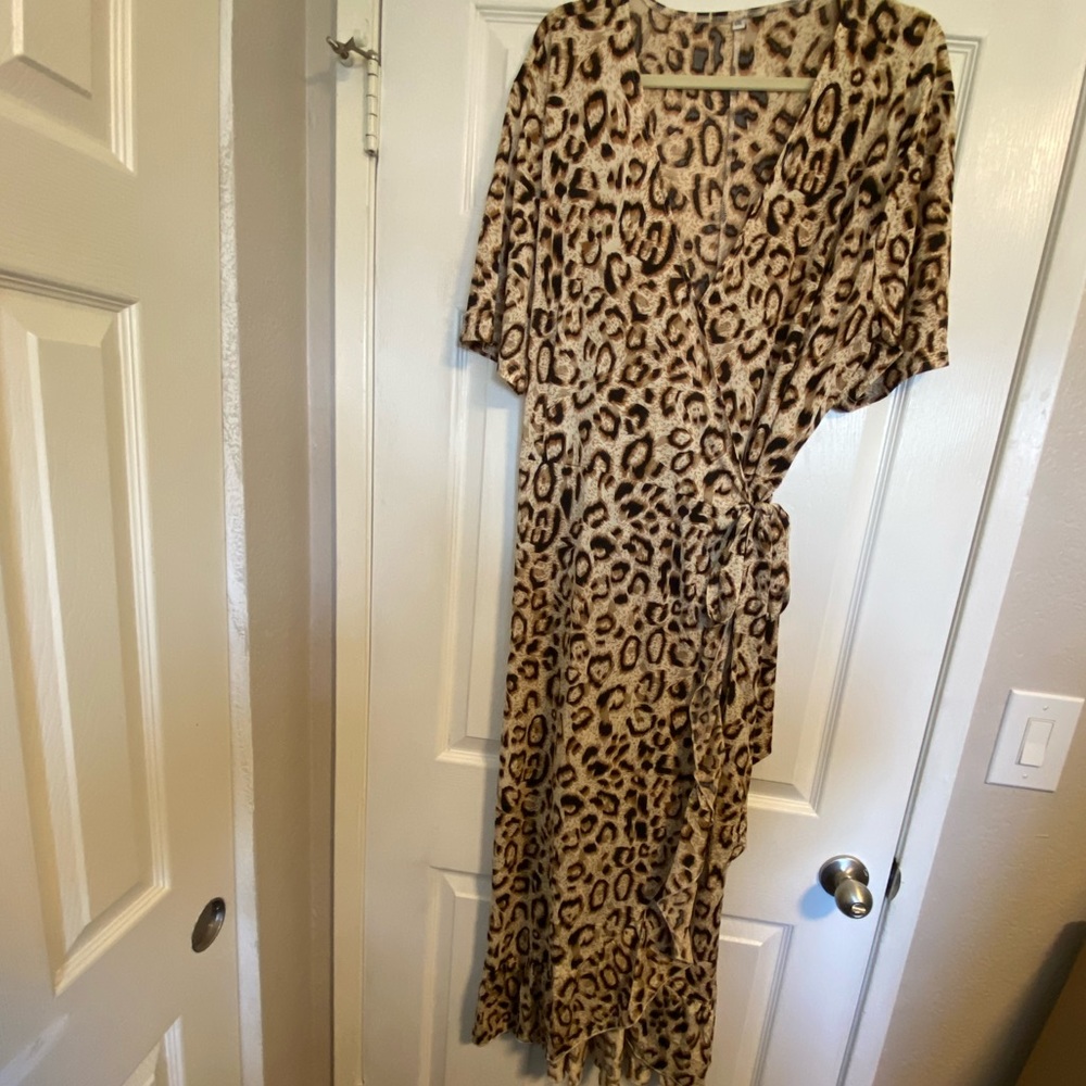 Leopard wrap dress *Never worn*